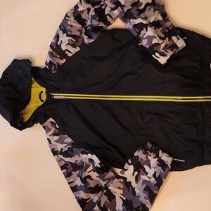 Michael Kors Black Hooded Windbreaker Jacket 18 20